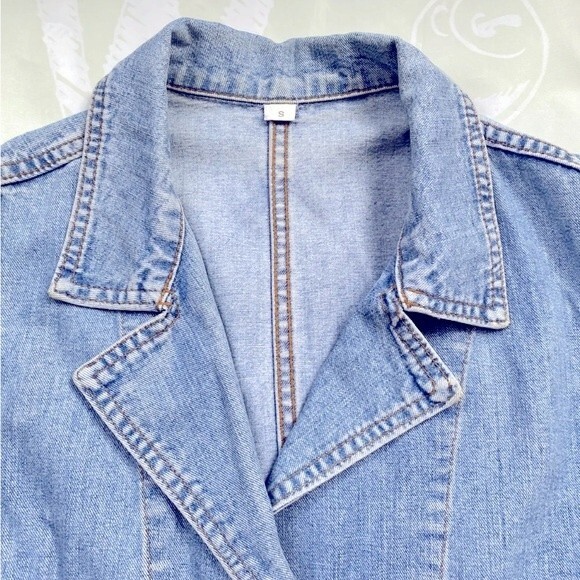 MAGNUM Blue Jeans Dept Jacket Women’s Vest Blue Size S Denim Button Front - Picture 11 of 12